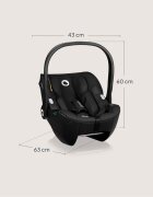 Lionelo Scoica auto Moxie Negru i-Size 40-87 cm tetiera reglabila intarita cu spuma de memorie carcasa ventilata protectie avansata conform cu R129