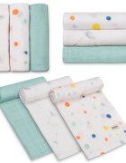 Lionelo Set 3 museline Dot din bambus 70x70 cm Multicolor