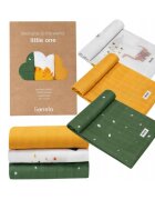 Lionelo Set 3 scutece multifunctionale Dino din bambus 70x70 cm multicolor