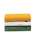 Lionelo Set 3 scutece multifunctionale Dino din bambus 70x70 cm multicolor