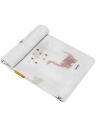 Lionelo Set 3 scutece multifunctionale Dino din bambus 70x70 cm multicolor