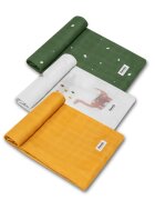 Lionelo Set 3 scutece multifunctionale Dino din bambus 70x70 cm multicolor