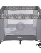 Lionelo Tarc de joaca Lene cu roti 100 x 100 cm Grey Scandi