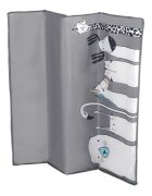 Lionelo Tarc de joaca Lene cu roti 100 x 100 cm Grey Scandi