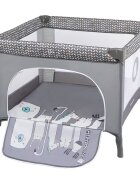 Lionelo Tarc de joaca Lene cu roti 100 x 100 cm Grey Scandi