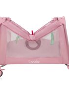 Lionelo Tarc de joaca Mille Plus Roz pliabil include saltea 4 jucarii cu velcro manere textile 100x100x77 cm