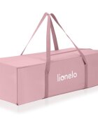 Lionelo Tarc de joaca Mille Plus Roz pliabil include saltea 4 jucarii cu velcro manere textile 100x100x77 cm