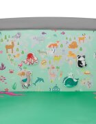 Lionelo Tarc de joaca Mille Plus Verde pliabil include saltea 4 jucarii cu velcro manere textile 100x100x77 cm