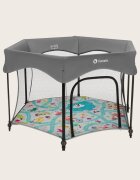 Lionelo Tarc de joaca Roel Plus Multicolor pliere ultra-compacta sistem LockGuard impotriva plierii accidentale geanta de transport conform cu EN 122272010 134x134x74 cm 6 luni+
