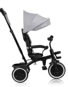 Lionelo Tricicleta pentru copii Berry Gri 2 in 1 multifunctionala rotire 360 grade functie de roata libera utilizare pana la 5 ani constructie din otel conform cu standardul EN71