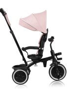 Lionelo Tricicleta pentru copii Berry Roz 2 in 1 multifunctionala rotire 360 grade functie de roata libera utilizare pana la 5 ani constructie din otel conform cu standardul EN71