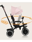 Lionelo Tricicleta pentru copii Berry Roz 2 in 1 multifunctionala rotire 360 grade functie de roata libera utilizare pana la 5 ani constructie din otel conform cu standardul EN71