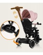 Lionelo Tricicleta pentru copii Berry Roz 2 in 1 multifunctionala rotire 360 grade functie de roata libera utilizare pana la 5 ani constructie din otel conform cu standardul EN71