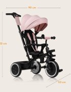 Lionelo Tricicleta pentru copii Berry Roz 2 in 1 multifunctionala rotire 360 grade functie de roata libera utilizare pana la 5 ani constructie din otel conform cu standardul EN71