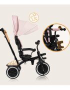 Lionelo Tricicleta pentru copii Berry Roz 2 in 1 multifunctionala rotire 360 grade functie de roata libera utilizare pana la 5 ani constructie din otel conform cu standardul EN71
