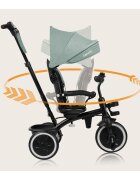 Lionelo Tricicleta pentru copii Berry Verde 2 in 1 multifunctionala rotire 360 grade functie de roata libera utilizare pana la 5 ani constructie din otel conform cu standardul EN71