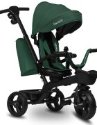 Lionelo Tricicleta pentru copii Kori Green cu scaun reversibil rotire 360 grade ultrapliabila suport de picioare control al directiei scaun reversibil conform cu standardul european de securitate EN71