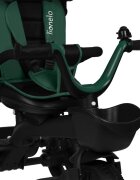 Lionelo Tricicleta pentru copii Kori Green cu scaun reversibil rotire 360 grade ultrapliabila suport de picioare control al directiei scaun reversibil conform cu standardul european de securitate EN71