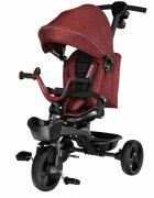 Lionelo Tricicleta pentru copii Kori Red Burgundy cu scaun reversibil rotire 360 grade ultrapliabila suport de picioare control al directiei conform cu standardul european de securitate EN71