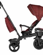 Lionelo Tricicleta pentru copii Kori Red Burgundy cu scaun reversibil rotire 360 grade ultrapliabila suport de picioare control al directiei conform cu standardul european de securitate EN71