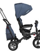 Lionelo Tricicleta pentru copii Tris Albastru Ultrapliabila Multifunctionala Mecanism de pedalare libera Suport picioare Control al directiei Scaun reversibil Rotire 360 grade Conform cu standardul european de securitate EN71