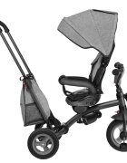 Lionelo Tricicleta pentru copii Tris Gri Ultrapliabila Multifunctionala Mecanism de pedalare libera Suport picioare Control al directiei Scaun reversibil Rotire 360 grade Conform cu standardul european de securitate EN71