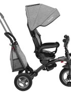 Lionelo Tricicleta pentru copii Tris Gri Ultrapliabila Multifunctionala Mecanism de pedalare libera Suport picioare Control al directiei Scaun reversibil Rotire 360 grade Conform cu standardul european de securitate EN71