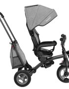 Lionelo Tricicleta pentru copii Tris Gri Ultrapliabila Multifunctionala Mecanism de pedalare libera Suport picioare Control al directiei Scaun reversibil Rotire 360 grade Conform cu standardul european de securitate EN71