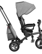 Lionelo Tricicleta pentru copii Tris Gri Ultrapliabila Multifunctionala Mecanism de pedalare libera Suport picioare Control al directiei Scaun reversibil Rotire 360 grade Conform cu standardul european de securitate EN71
