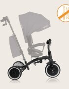 Lionelo Tricicleta pentru copii Tris Plus Gri Ultrapliabila Multifunctionala Pana la 25 kg Inclinare spatar in fata si in spate Suport picioare Control al directiei Scaun reversibil Rotire 360 grade Conform cu EN71