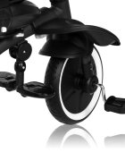 Lionelo Tricicleta pentru copii Tris Plus Gri Ultrapliabila Multifunctionala Pana la 25 kg Inclinare spatar in fata si in spate Suport picioare Control al directiei Scaun reversibil Rotire 360 grade Conform cu EN71