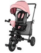 Lionelo Tricicleta pentru copii Tris RozGri Ultrapliabila Multifunctionala Mecanism de pedalare libera Suport picioare Control al directiei Scaun reversibil Rotire 360 grade Conform cu standardul european de securitate EN71
