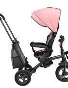 Lionelo Tricicleta pentru copii Tris RozGri Ultrapliabila Multifunctionala Mecanism de pedalare libera Suport picioare Control al directiei Scaun reversibil Rotire 360 grade Conform cu standardul european de securitate EN71
