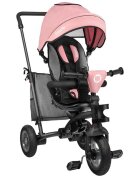 Lionelo Tricicleta pentru copii Tris RozGri Ultrapliabila Multifunctionala Mecanism de pedalare libera Suport picioare Control al directiei Scaun reversibil Rotire 360 grade Conform cu standardul european de securitate EN71