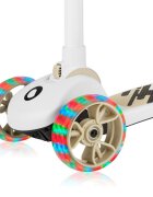 Lionelo Trotineta Franky bej 3 roti cu LED multifunctionala pliabila scaun reglabil si detasabil ghidon reglabil greutate suportata 50 kg