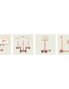 Lionelo Trotineta Franky roz cu 3 roti LED multifunctionala pliabila scaun reglabil si detasabil ghidon reglabil greutate suportata 50 kg