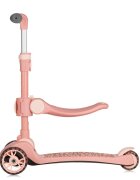 Lionelo Trotineta Franky roz cu 3 roti LED multifunctionala pliabila scaun reglabil si detasabil ghidon reglabil greutate suportata 50 kg