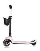 Lionelo Trotineta pentru copii Mey Roz ultrapliabila cu lumini si cosulet maner ajustabil pe inaltime 3 ani+ pana la 50 kg ultra usor 2.8 kg conform cu standardul EN71-123 certificata Intertek