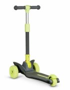 Lionelo Trotineta Timy Verde cu 3 roti LED ghidon reglabil pliabila platforma antiderapanta greutate suportata 50 kg varsta 3 ani+
