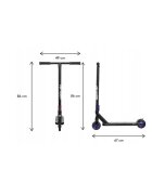 Lionelo Trotineta Whizz albastru pentru acrobatii din aluminiu frana Flex Fender greutate suportata 100 kg