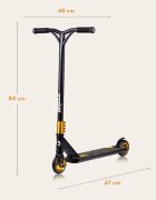Lionelo Trotineta Whizz pentru acrobatii galbennegru platforma antiderapanta sistem de compresie IHC 9 20 - 100 kg