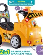 LISCIANI Masinuta pentru copii Ride On 2 in 1 Buldozer cu lumini si efecte sonore