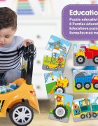 LISCIANI Masinuta pentru copii Ride On 2 in 1 Buldozer cu lumini si efecte sonore