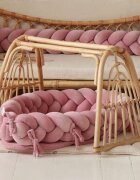 Little Amy Baby nest Cocoon 2 in 1 pentru copii 85 x 65 x 20 cm MiniMini Roz pudrat