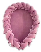 Little Amy Baby nest Cocoon 2 in 1 pentru copii 85 x 65 x 20 cm MiniMini Roz pudrat