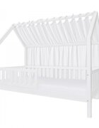 Little Amy Baldachin lateral din muselina pentru pat tip casuta Alb 160x155 cm