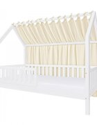 Little Amy Baldachin lateral din muselina pentru pat tip casuta Crem 140x155 cm