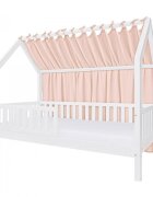 Little Amy Baldachin lateral din muselina pentru pat tip casuta Somon 140x155 cm