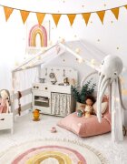 Little Amy Baldachin muselina pentru pat tip casuta Alb 300 cm