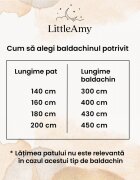 Little Amy Baldachin muselina pentru pat tip casuta Camel 400 cm